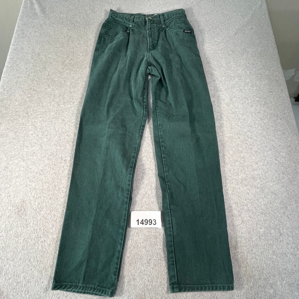 Vintage Rockies Jeans Womens 32/13 Green Excellent High Waisted Western Denim
